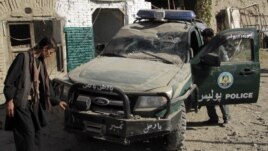 The site of a deadly suicide bomb attack in Kandahar on November 8