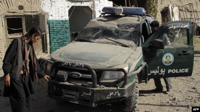 The site of a deadly suicide bomb attack in Kandahar on November 8