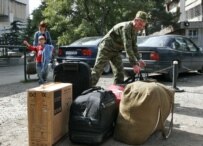 Russian Embassy personnel preparing to evacuate from Tbilisi on September 29 (ITAR-TASS)