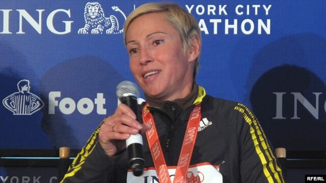 "Nobody discusses my age. They just say, 'Well done, Lyudmila! We're very happy for you'," Petrova says.