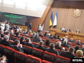 Засідання парламенту кримської автономії. Сімферополь, 17 лютого 2010 року