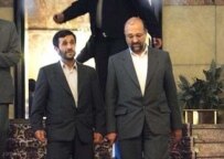 President Ahmadinejad (left) with Education Minister Mahmud Farshidi (Fars file photo)