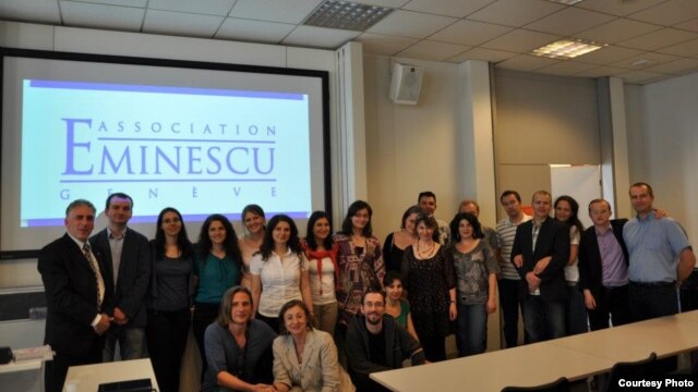 Membri ai Asociației Universitare „Mihai Eminescu” de la Geneva