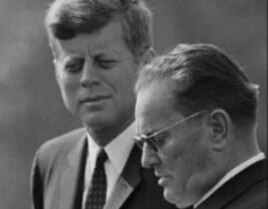U.S. President John F. Kennedy (left) and Yugoslav President Josip Broz Tito