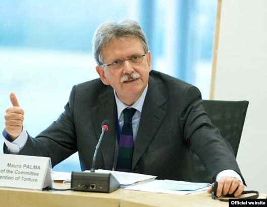 Mauro Palma, president of the European Committee for the Prevention of Torture during a press conference, undated.