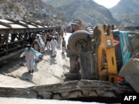 A bomb blast earlier this week destroyed a bridge and interrupted supplies on the Khyber Pass