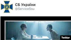 A partial screen grab of a tweet by the Ukrainian Security Service that appeared to ridicule allegations of illegal detentions and torture.