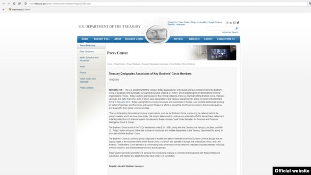 АҚШ Молия вазирлиги қора рўйхати