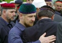 Ramzan Kadyrov at his father Akhmed's funeral