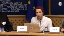 Иван Кильбер на заседании Европарламента