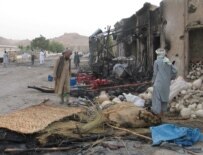 A car bomb destroyed several shops in Kandahar on August 3 (epa)