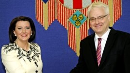 Atifete Jahjaga i Ivo Josipović prilikom susreta u Zagrebu, 6. lipnja 2012.