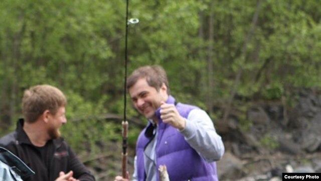 Кадыров и Сурков на рыбалке в Итум-Калинском районе Чечни