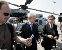 French Foreign Minister Philippe Douste-Blazy arrives in Lebanon on July 21 (epa)