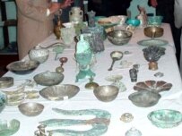 Some of Sultani's pieces on display in Kabul (RFE/RL)