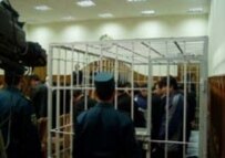 Defendants at a trial in Uzbekistan, one of the most repressive countries in the world, according to Freedom House (RFE/RL)