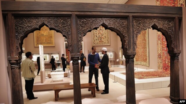 The New York exhibition includes art from the Arab lands, Turkey, Iran, Central Asia, and South Asia.