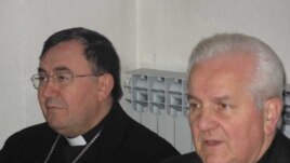 Nadbiskup Vrhbosanski kardinal Vinko Puljić i banjalučki biskup Franjo Komarica
