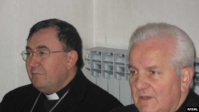 Nadbiskup Vrhbosanski kardinal Vinko Puljić i banjalučki biskup Franjo Komarica