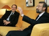 Solana (left) and Larijani are to meet again (file photo) (AFP)