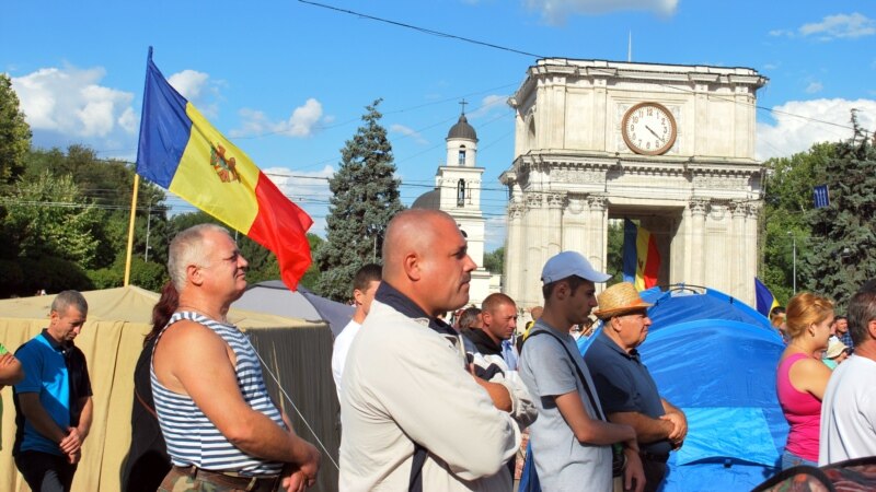 A treia zi de proteste antiguvernamentale în centrul Chișinăului