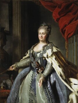 Екатерина II с орденом св. Георгия 1-й степени. Портрет работы Ф.Рокотова, 1770