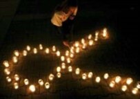 A memorial at the 2004 World AIDS Day in Sofia, Bulgaria (epa)