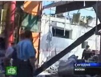 The aftermath of the blast at the Cherkizov market (TV screen shot)