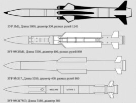 Типы ракет для "Бука"