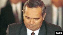 Президент Узбекистана Ислам Каримов. Москва, 1991 год.