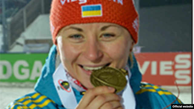 Валя Семеренко, чемпіонка світу 2015 року, фото з офіційного сайту Федерації біатлону України