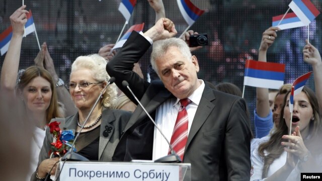 Tomislav Nikolić na predizbornom skupu