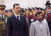 Iranian President Ahmadinejad (right) with Syrian President Bashar al-Assad in Damascus in January (epa)