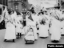 Демонстрация женщин в Нью-Йорке, 6 мая 1912 года