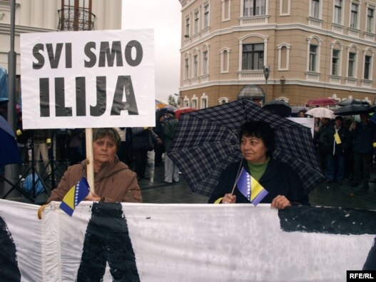Sa prošlogodišnjeg protesta zbog presude Iliji Jurišiću, Tuzla, Foto: Maja Nikolić