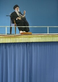 Iranian Supreme Leader Ayatollah Ali Khamenei (in file photo) is the highest political and religious authority under Iran's constitution (Fars)