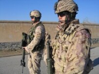 Canadian soldiers guard the site of a suicide attack in the southern city of Kandahar on December 6 (epa)