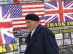 Kosovo -- Posters with British and US flags which read "Thank You" in Pristina, 15Feb2008