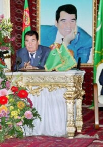 The late President Niyazov was a tireless self-promoter (ITAR-TASS)