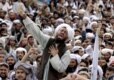 A Pakistani protester shouts anti-European slogans at a demonstration in Quetta against the publication in a Danish paper of cartoons of the Prophet Muhammad (AFP)