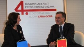 Atifete Jahjaga i Filip Vujanović na susretu u Budvi, 5. decembar 2012.