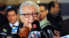 International peace envoy Lakhdar Brahimi gives a press conference in Damascus, 27Dec2012