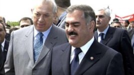 Vasif Talibov (right) is the head the autonomous exclave