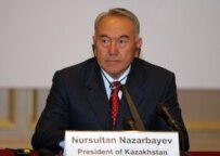 President Nazarbaev addressing an OSCE meeting in Almaty in June (OSCE)
