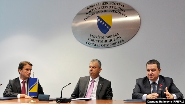 Raško Konjević, Fahrudin Radončić i Ivica Dačić, Sarajevo, 13.9.2013.