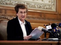 International Court of Justice President Rosalyn Higgins reading the verdict on February 26 (epa)
