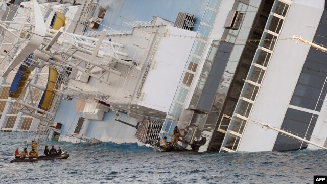 Nasukana krstarica, Costa Concordia, januar 2012.