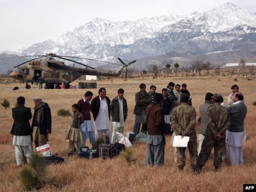 A helicopter ride was one of the fews ways out of Parachinar during the four-year seige.