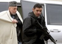 Karzai (left) in Kabul earlier this year (epa)