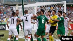 من مباراة العراق وايران في استراليا 23/1/2015